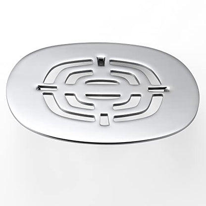 Bropury Easy-to-Install Snap-in Stainless Steel Shower Strainer Shower Drain Grid (Chrome) - color: Chrome