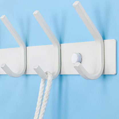 WEBI Coat Rack Wall Mount,Coat Hooks Wall Mounted,Wall Coat Hanger,Hook Rack,2 Hooks for Hanging Coats,Jackets,Clothes,White - size: 2 Hooks