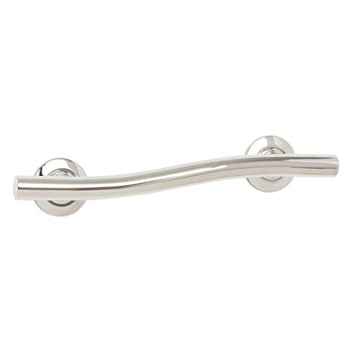 Seachrome 18 inch Bathroom Wave Grab Bar Polished Finish - color: Polished, size: 18