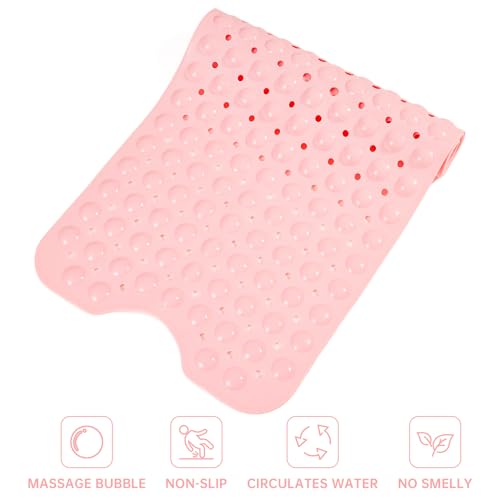 Tree Bud Bathtub Mats for Shower Tub Non-Slip Bath Mat 39 x 16 Inch Extra Long Shower Mat, Bath Tub Mat for Bathroom with Machine Washable, BPA Free for Kids (Opaque Pink) - color: Opaque Pink