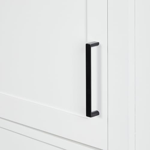 ARIEL Bathroom Storage Cabinet - Solid Hevea Wood and Fully Assembled for Long-Lasting Durability and Sophisticated Finish - color: White, style: Hepburn