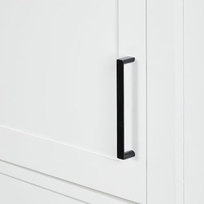 ARIEL Bathroom Storage Cabinet - Solid Hevea Wood and Fully Assembled for Long-Lasting Durability and Sophisticated Finish - color: White, style: Hepburn