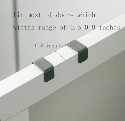 eywlwaar Over The Cabinet Door Single Hooks 5 Pack (Black) Fit for 3/4 inch Doors （Thickness Over 0.8Inch is Not Suitable - color: Black