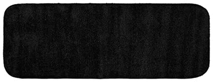 Garland Rug Traditional Bath Rug, 22-Inch by 60-Inch, Black - color: Black, size: 1'10" x 5' (Rectangular)