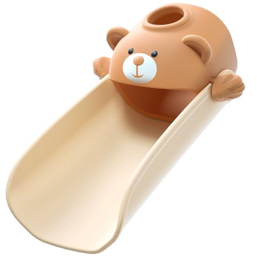 SKYROKU Faucet Extender for Toddlers, Sink Extender for Toddlers, Cute Bear | Sink Extender for Kids Hand Washing, Fits Most Standard Bathroom Kitchen Faucets (Not for Pull-Out or Extra Wide) - color: Brown