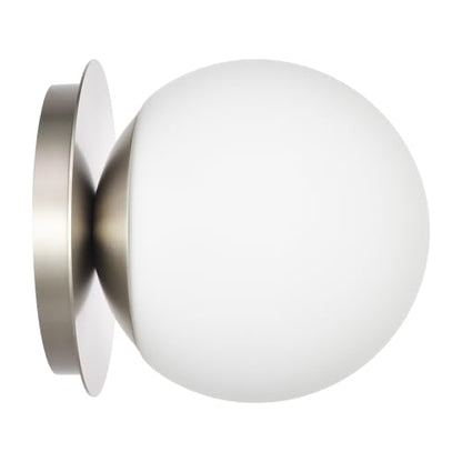 Wall Sconces, 1 Light Modern Globe Sconce in Brushed Nickel, Wall Light for Bedroom Bathroom Living Room & Hallway Vanity Lighting, Ceiling Light Fixture - color: Brushed Nickel, size: 1-Light
