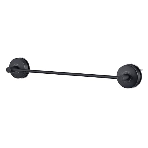 JOMOLA Towel Bar Suction Hand Towel Rack for Bathroom Stainless Steel Kitchen Towel Rail Holder Storage Hanger No Drilling Towel Bar Matte Black,17 inches - color: Matte Black
