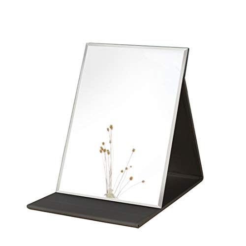 Zcooooool Large Portable Super HD Mirror - Multi Stand Angle Hand Free/Handheld/Tabletop Foldable Mirror 6.9x4.9 Inch - color: Black, size: 6.9"L x 4.9"W