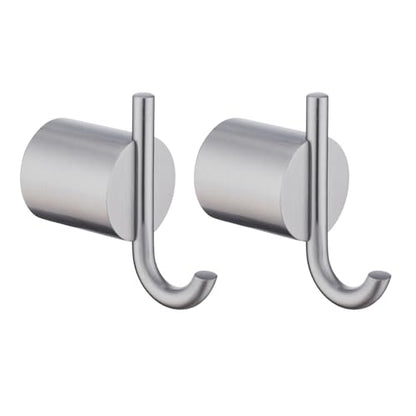 Hooks for Shower, Removable Towel Hooks for Bathroom Wall, Towel Hooks Bathroom Coat Robe Wall Hook Heavy Duty Hanger Towel Robe Clothes,SW-96068-8BN-2. - color: Double Hook-Brushed Nickel