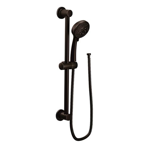 Moen Eco-Performance Oil-Rubbed Bronze 4-Spray Pattern Detachable Handheld Showerhead with 69-Inch-Long Hose with 30-Inch Slide Bar, 3669EPORB - color: Oil Rubbed Bronze