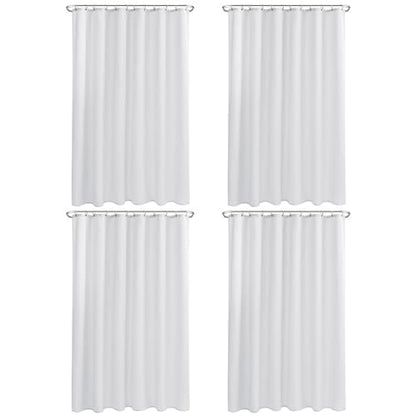 Nasitos Fabric Shower Curtain Liners with Magnets 4 Pcs 72X78 Inch White | Washable & Water Resistant Lighweight Cloth Shower Liner for Bathroom, Soft Hotel Quality, Standard Size - color: White, size: 72"W x 78"L (Pack of 4)