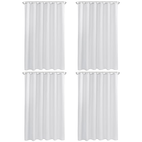 Extra Long Fabric Shower Curtain Liners With Magnets 4 Pcs 72X84 Inch White | Washable & Water Resistant Lighweight Cloth Shower Liner for Bathroom, Soft Hotel Quality, Standard Size - color: White, size: 72"W x 84"L (Pack of 4)