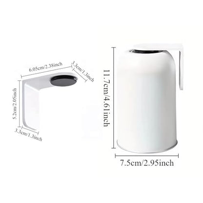 Magnetic Toothbrush Cup 350ml Wall Mounted No Drilling Stainless Steel | Mouthwash Cup for Home Brushing Rinsing Family Kids Adults