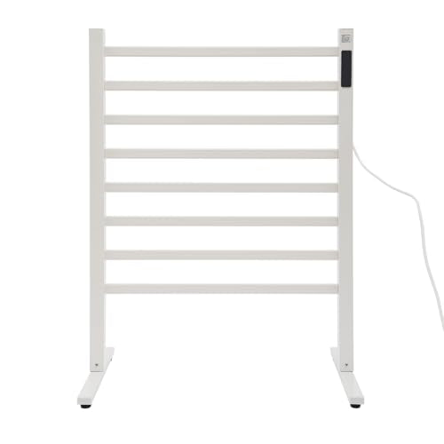 Electric Towel Heater Rack Heated for Bathroom, Freestanding Towel Warmer with Intelligent Temperature Adjustment and Timing, IPX3 Waterproof Electric Heated Towel Rack,8 Aluminum Bars Drying Rack - color: 8 Bars