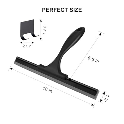 SetSail Squeegee & Toilet Brush and Holder, All-Purpose Window Squeegee for Tile Shower Walls, Sink, Mirror, Bathroom, Car Window