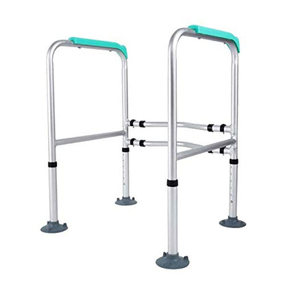 Toilet Safety Frame Free Standing Toilet Grab Bars Surrounding Rail Bathroom Handrail Adjustable Height with Safety Handles for Elderly, Disabled, Handicapped, Bathroom ALGFree