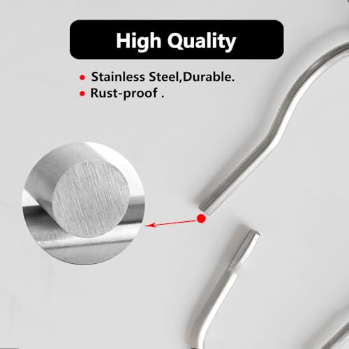 Stainless Steel Shower Curtain Hooks Rustproof Decorative Shower Curtain Rings for Shower Rods 12 Pack
