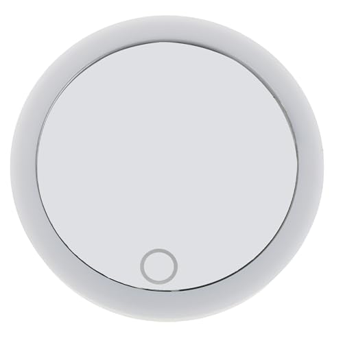 FOMIYES Magnifying LED Makeup Vanity Mirror 4-inch with 10x Lighted Magnification Rechargeable Suction Cups Portable Travel Mirror for Bathroom and Dressing Table