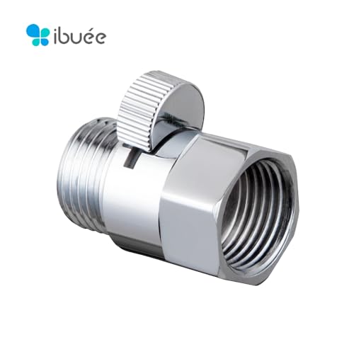 Solid Metal Brass Shower Pause or Shut-Off Valve with Ceramic Lever, ½" NPT BSP Universal Fit, Easy Install (Chrome) - color: Chrome