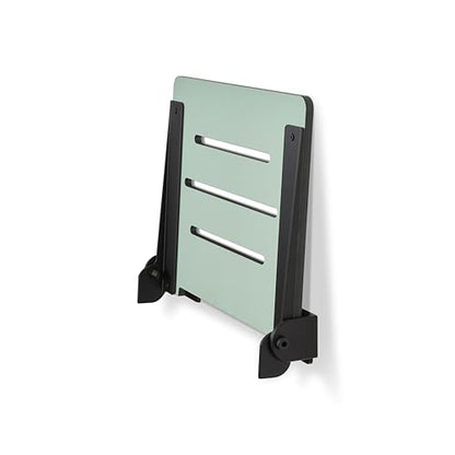 18 inch Silhouette Slimline Folding Wall Mount Shower Bench Seat, Sea Green Seat with Matte Black Frame - color: Sea Green Seat With Matte Black Frame