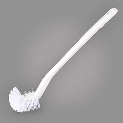 Baffect Curved Toilet Brush with Long Anti-Slip Grip Handle (Plastic) | Toilet Cleaning Brushes Strong Decontamination Hanging Portable Toilet Bowl Brush Bathroom Accessories
