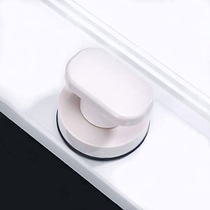 Glass Handle, Suction Cup Handle for Bathroom, Cabinet, Terrace Sliding Doors, Shower Rail. No Hole Punching - color: Small white