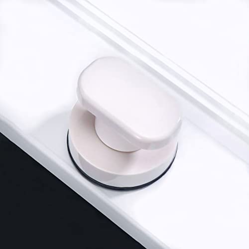 Glass Handle, Suction Cup Handle for Bathroom, Cabinet, Terrace Sliding Doors, Shower Rail. No Hole Punching - color: Small white