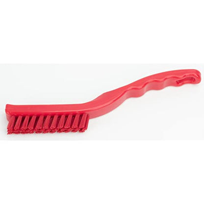 SPARTA Detail Brush Grout Brush, Crevice Brush with Hanging Hole for Bathroom, Kitchens, Countertop, Plastic, 9 Inches, Red - color: Red, size: 9 Inches