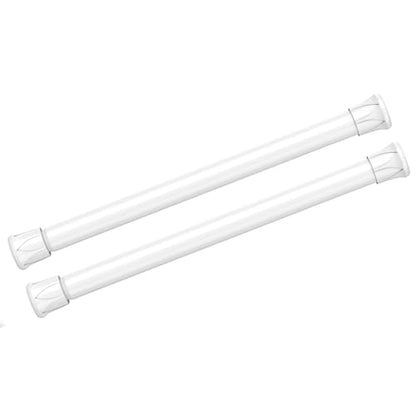 Spring Tension Curtain Rods Short Tension Rod (White,8" to 12"-2Pcs) - color: White, size: 8" to 12"-2Pcs