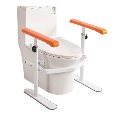 Toilet Safety Rails,Toilet Assistance Handles Safety Frames,Free Standing Adjustable Height Width Toilet Safety Frame Portable and Space-Saving