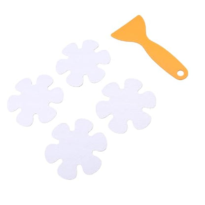 Zopsc Non Slip Bathtub Stickers, 24 Pcs Transparent Shower Decals with Scraper, Anti Slip Safety Treads for Bathtub Shower Floor, for Kids Elderly