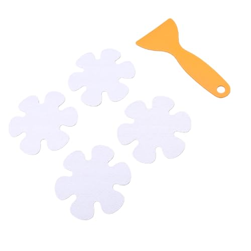 24 Pcs Transparent Anti Slip Bathtub Stickers, Safety Shower Stickers for Bathroom Tub & Floor, Non Slip Bath Decals with Scraper Tool for Pool, Stairs, Kitchen