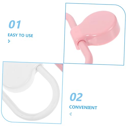 POPETPOP 2Pcs Adhesive Towel Ring Space Saving Plastic Hand Towel Holder for Bathroom Kitchen Modern Design Easy Installation Decor