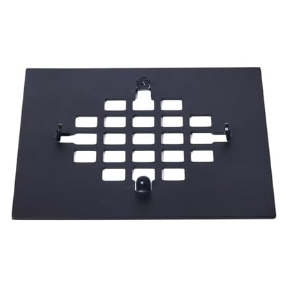 4-1/4 (4.25) Inch Square Snap-in Shower Drain Cover Used for Replacing Shower Strainer Grid,304 Stainless Steel (Black) - color: Black