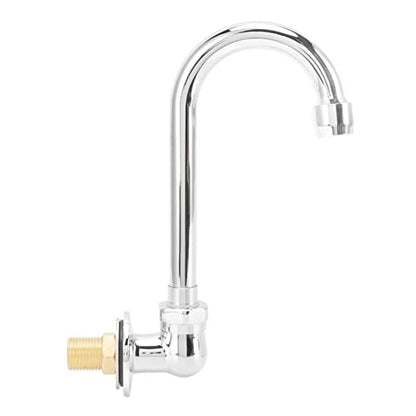 Foot Pedal Faucet, Stainless Steel G12 Thread Wall Mounted Knee Valve Basin Tap Valve Bathroom Basin Faucet Set for Hospital Medical Laboratory