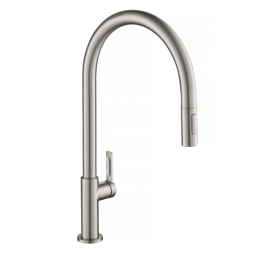 KRAUS Oletto High-Arc Tall Single Handle Pull-Down Kitchen Faucet in Spot Free Stainless Steel, Height 20 3/8 inch, KPF-2821SFS - color: Spot Free Stainless Steel, style: High Arc Faucet