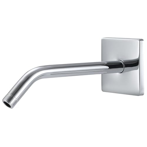 Shower Arm with 3.5" Flange, 10 Inch Wall Mount Replacement Shower Head Arm For Fixed Shower Heads and Handheld Showerhead, Chrome - color: Chrome, style: 10 Inch
