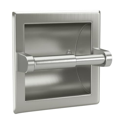 POKIM Recessed Toilet Paper Holder,Stainless Steel in Wall Toilet Paper Roll Holder for Bathroom Insert Design with Mounting Bracket,Commercial Toilet Tissue Dispensers Wall Mount,Brushed Nickel - color: Brushed Nickel, size: Recessed