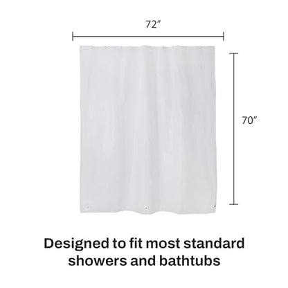 DKNY Frosty Shower Curtain Liner 70 x 72 Polyethylene with Silver Grommets - color: Frosty/Silver Grommets