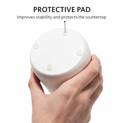 Yew Design Matte White Bathroom Toothbrush Holder Cup - Round - color: Round Matte White