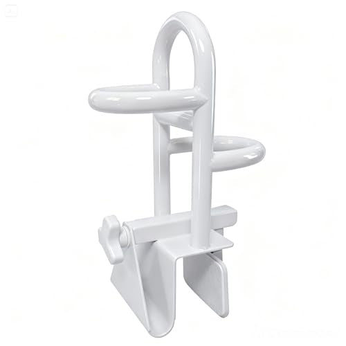 Adjustable Triple Grip Bathtub Grab Bars | Clamp-On Safety Handrail, For Seniors, Disabled & Elderly, Fits 3-7Inch+ Thick Walls, Bathroom Balance Support, Family Safety