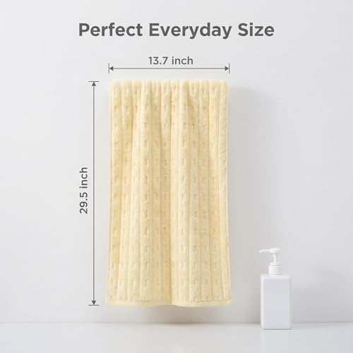 3 Pack Microfiber Hand Towels for Bathroom with Hanging Loops Quick Dry Small Towel Set for Bathroom Kitchen 14 x29.6inch (Yellow) - color: Yellow