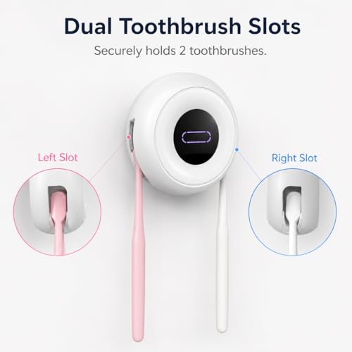 Upgraded Toothbrush Holder, UV & Heated Drying Wall Mounted Toothbrush Cleaner, Aesthetic Tooth Brush Holder for Bathroom Fits Most Toothbrushes, Auto-Cycle Electric Organizer, for Family - size: TBH-Toothbrush Holder