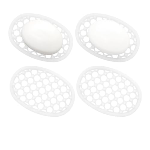 4 Pack Soap Dish for Shower, Non-Slip Silicone Bar Soap Holder with Efficient Drainage Holes for Bathroom Sink, Self Draining Soaps Saver Pad for Shower Niche, Shelf (Translucent- 4Pcs) - color: Translucent- 4pcs
