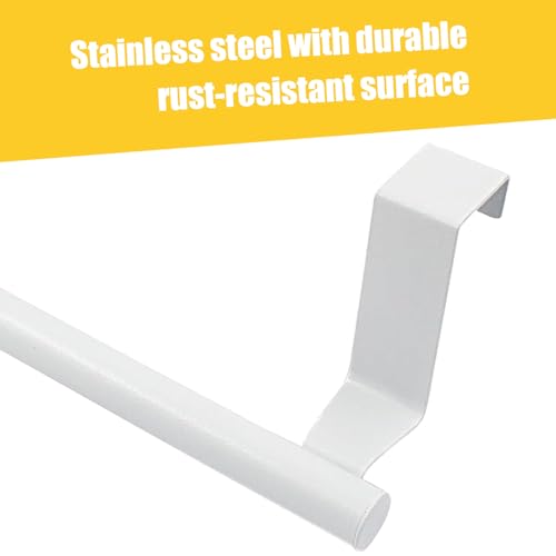 2 Pack White 9 Inch Towel Holder for Kitchen Bathroom | Bathroom Towel Bar, Stainless Steel, Hand Towel Rack, Over Cabinet Door, For Kitchen Bathroom - color: White