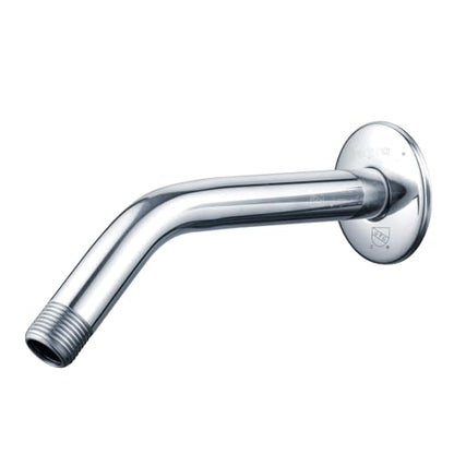 Joyrain Shower Arm with Flange, 304 Stainless Steel Extension Pipe for Fixed Shower Head, Wall-Mounted (6 inch and 8 inch Options) (Chrome, 8 inch) - color: Shower Armm (8-In), size: Chrome