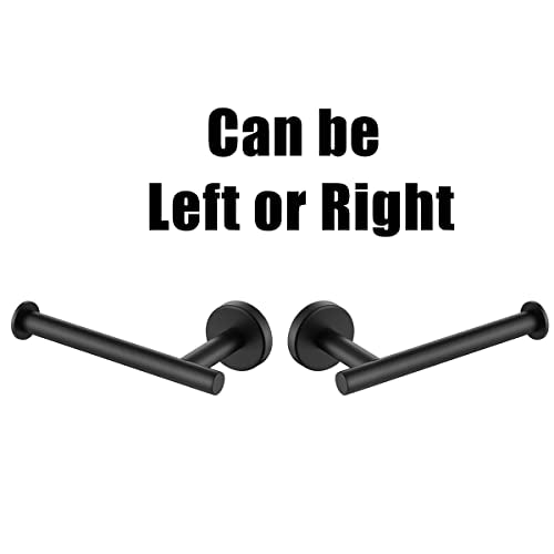 JQK Black Toilet Paper Holder, 5 Inch 304 Stainless Steel Thick 0.8mm Tissue Paper Dispenser, Matte Black Wall Mount, 2 Pack, TPH120-PB-P2 - color: Black, size: Knob(2 Pack)