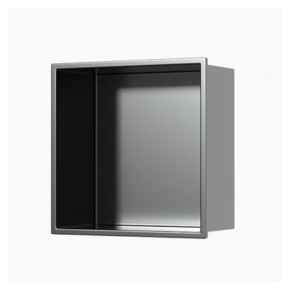 Recessed Niche Shower, Square Shower Caddy for Bathroom Storage, 304 Stainless Steel Shelf Insert, No Tile Needed,Grey - color: Gray