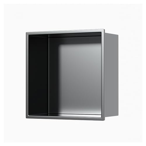 Recessed Niche Shower, Square Shower Caddy for Bathroom Storage, 304 Stainless Steel Shelf Insert, No Tile Needed,Grey - color: Gray