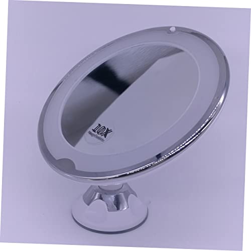 Baluue Magnifying Led Makeup Mirror with Suction Cup Portable Round Vanity Mirror for Home and Travel for Precision Cosmetic Application White - size: 20.00X20.00X19.80CM